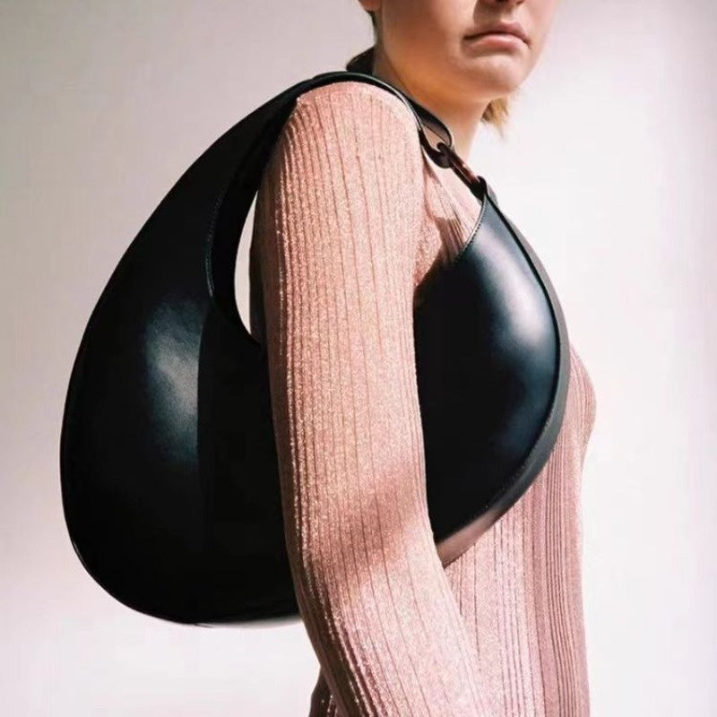 Italian Niche Crescent-Shaped Underarm Bag, Versatile 3-In-1 Shoulder\u002FArmy-Style\u002FCrossbody Bag, Spacious Commuter Bag, French Casual Design