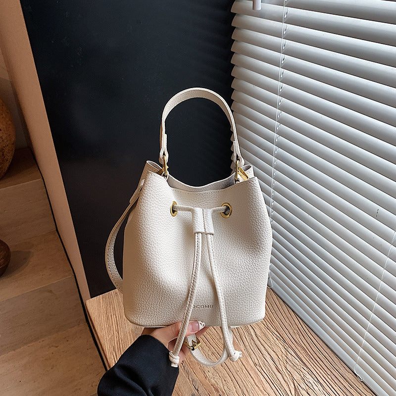 New Bucket Bag, Fashionable and Simple, Large-capacity Handbag for Women, Drawstring Shoulder and Crossbody Bag