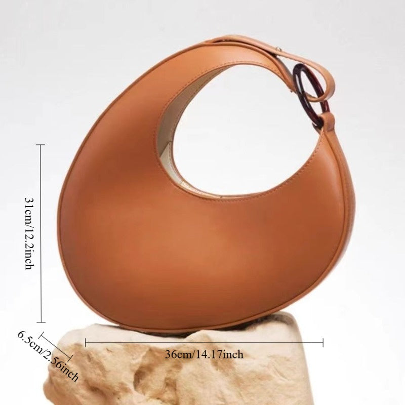 Italian Niche Crescent-Shaped Underarm Bag, Versatile 3-In-1 Shoulder\u002FArmy-Style\u002FCrossbody Bag, Spacious Commuter Bag, French Casual Design