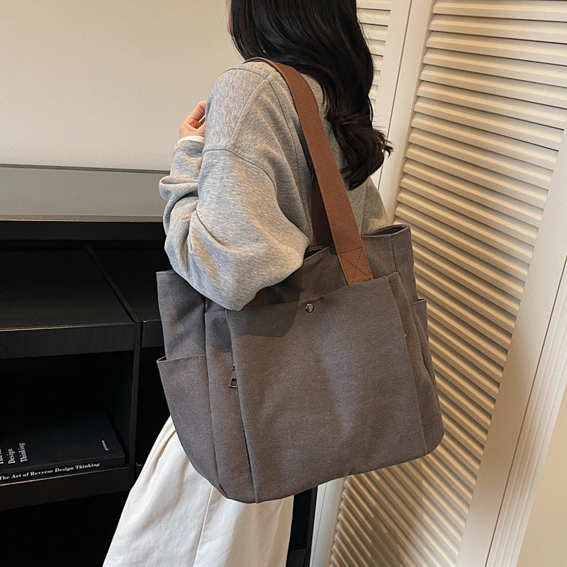 Large-capacity Simple Tote Bag 2026 New Model Handbag Single Shoulder Student Commuter Casual Versatile Ins Style for Women