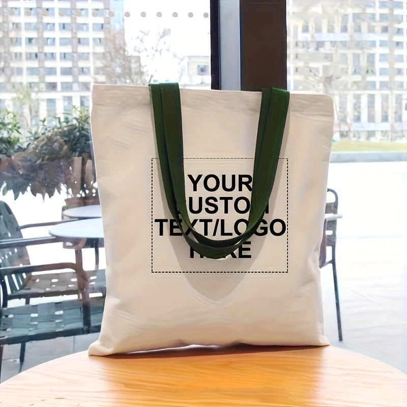 Colorful Tote Bag Colorful Tote Bag, Canvas Bag with Custom Logo and Text, Foldable Shopping Bag, Printed Logo Canvas Bag for Advertising Campaigns, Personalized Birthday Gift for Women, Bridesmaid Gift Bag for Weddings