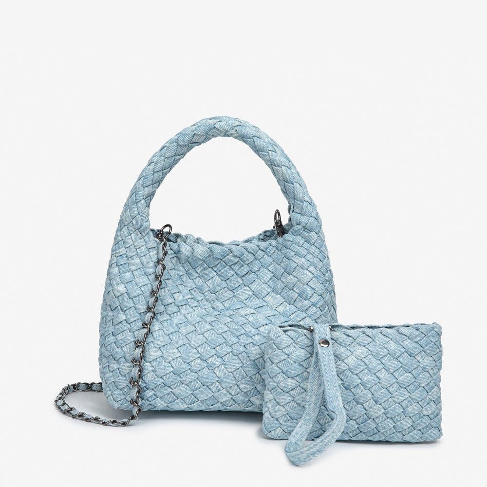 Large Capacity Hand-Woven Denim Tote Bag, Stylish And Versatile, Perfect for Mothers And Daughters, Can Be Used As an Underarm Bag